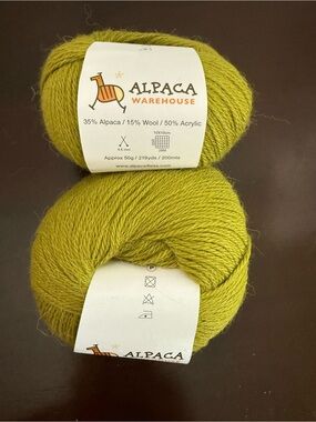 Alpaca Warehouse Olive Green Alpaca Blend Yarn 2 Balls